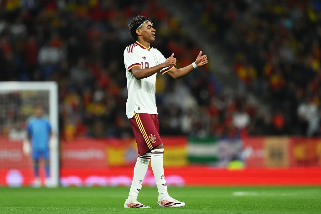 Lamine Yamal espera llegar al Mundial. (Photo by David Ramos/Getty Images)