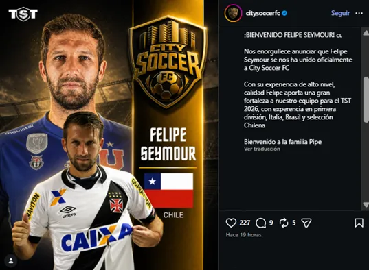 Felipe Seymour será compañero de Vidangossy y Castillo en Estados Unidos. (Foto: Instagram)