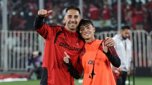 Javier Correa junto a su hijo Bautista