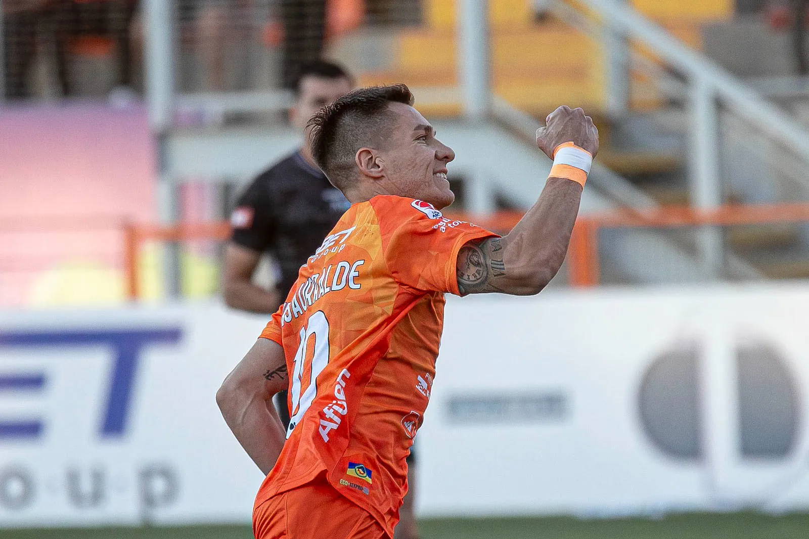 Gary Insaurralde celebra el penal que le anotó al cuadro antofagastino. (John Yevenes/Photosport).