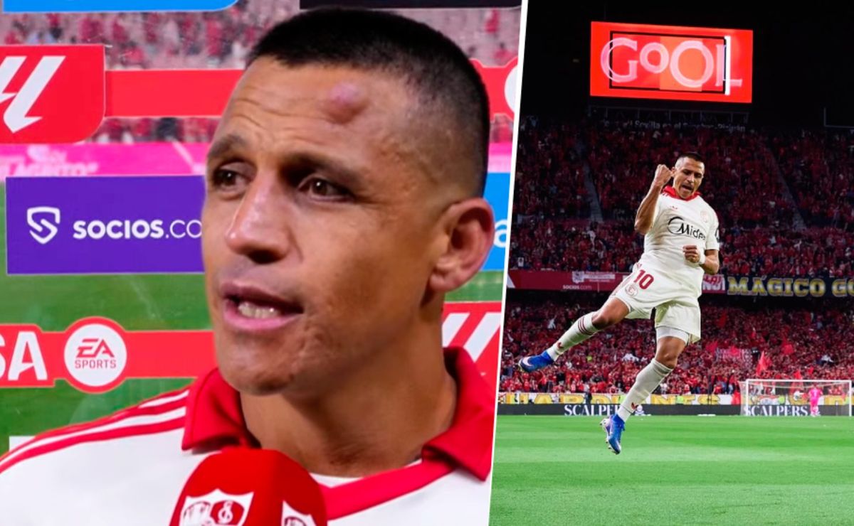 “Estaba mareado”: Alexis Sánchez termina con gigante chichón en triunfo clave del Sevilla