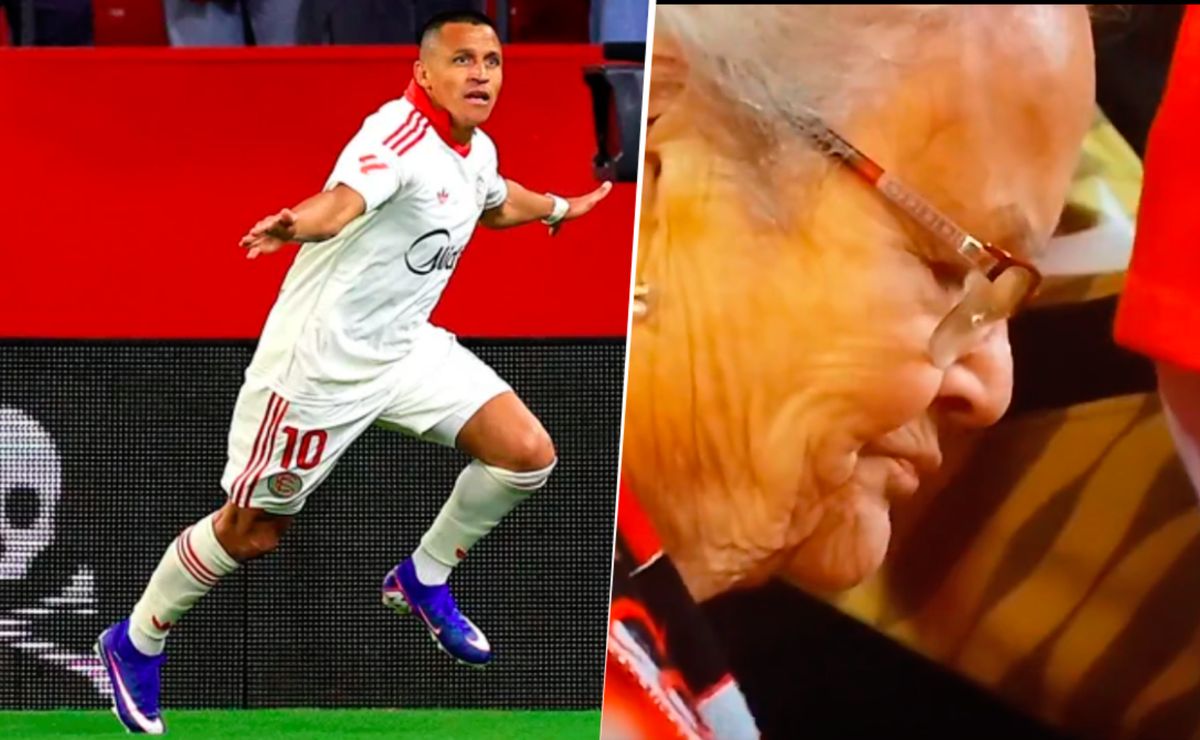 Más de 109 mil reproducciones: La abuelita del Sevilla que se emocionó con golazo de Alexis Sánchez