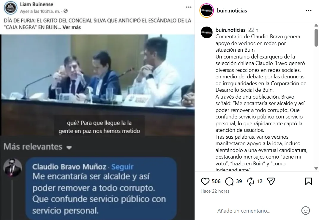La furia de Claudio Bravo en medio del acalorado debate por denuncias de irregularidades en la municipalidad de Buin.