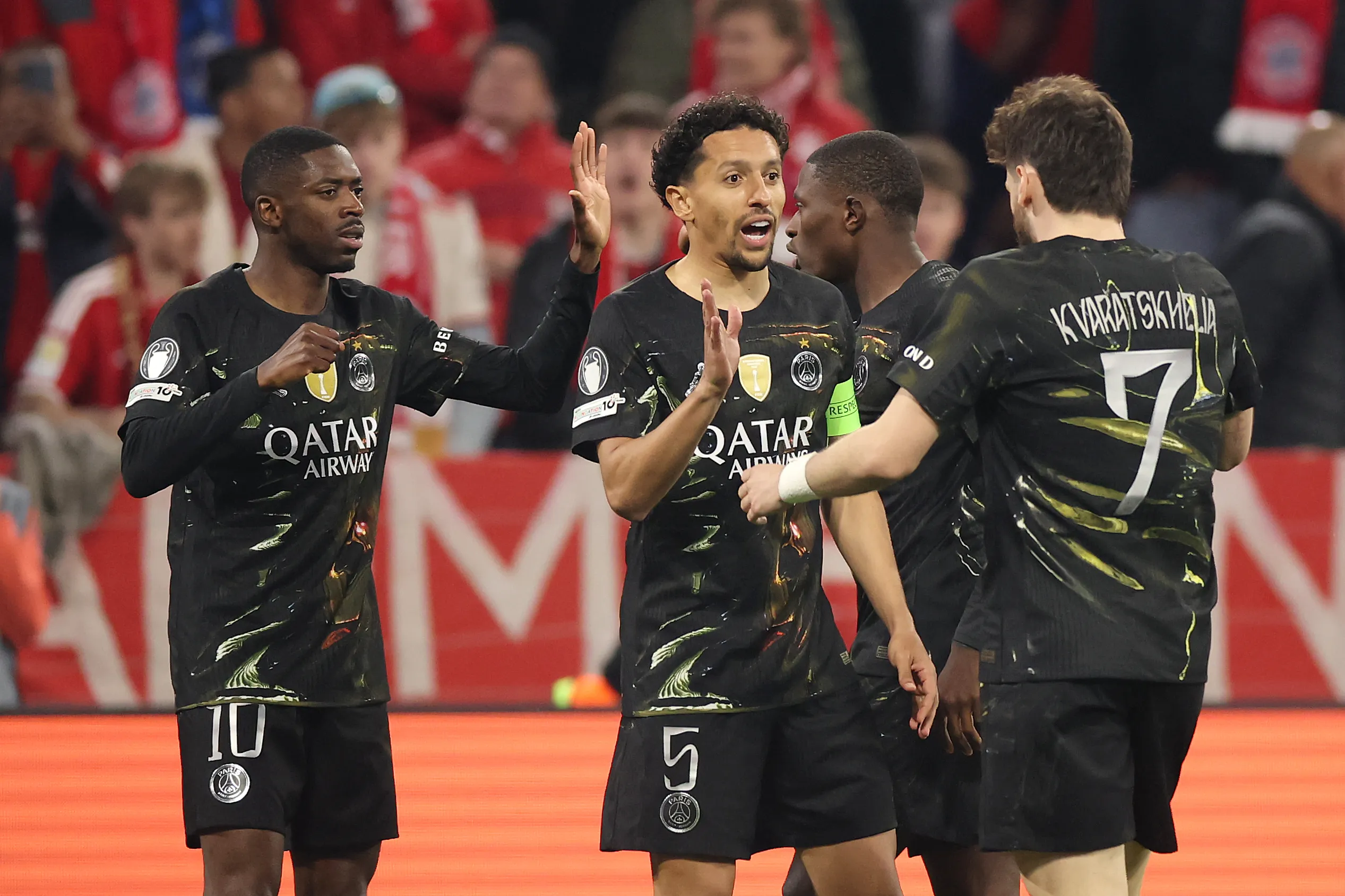Ousmane Dembélé anotó el gol que le dio el empate y la clasificación a la final al PSG ante Bayern Múnich. Foto: Getty Images.