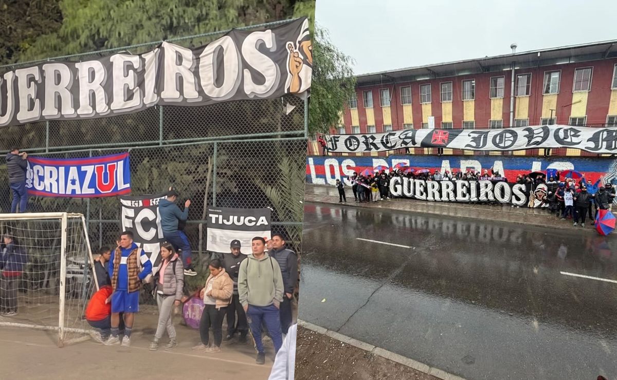 La semana pasada fue con Gremio: hinchas de U de Chile reciben con “fiesta” a barra de Vasco da Gama