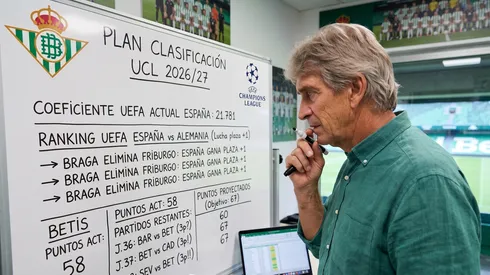 Manuel Pellegrini y Betis sacan cuentas para ir a Champions League.