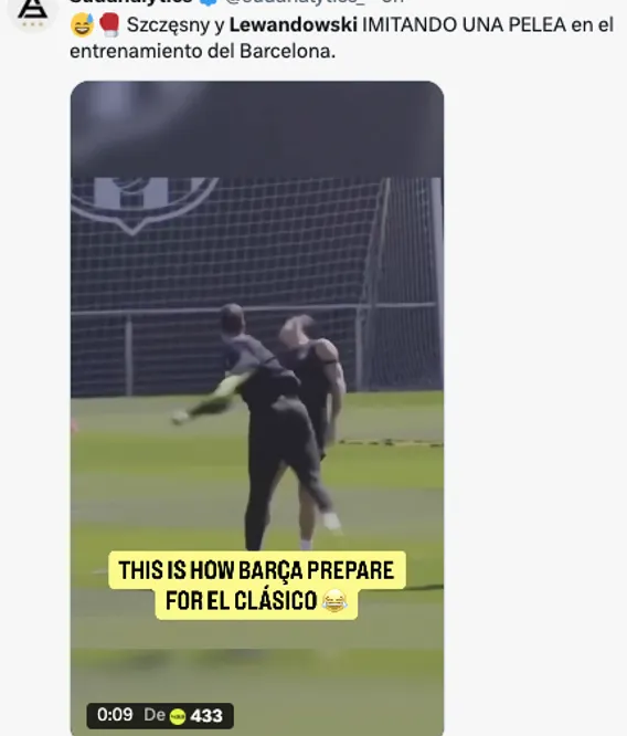 Así comenzó a viralizarse el registro de la posible burla del Barcelona al Real Madrid