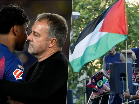 Hansi Flick reta a Lamine Yamal por la bandera de Palestina: "No me gustó"