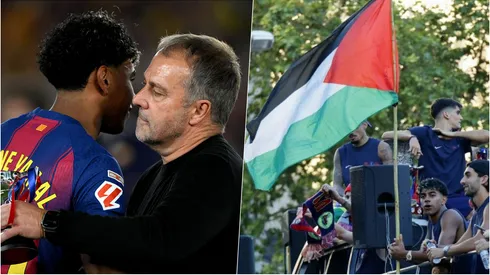 Esto dijo Hansi Flick sobre el gesto de Lamine Yamal con Palestina