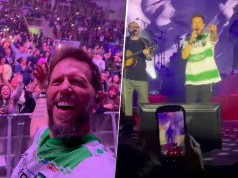 Sin Bandera sorprende en concierto con camiseta de Deportes Temuco