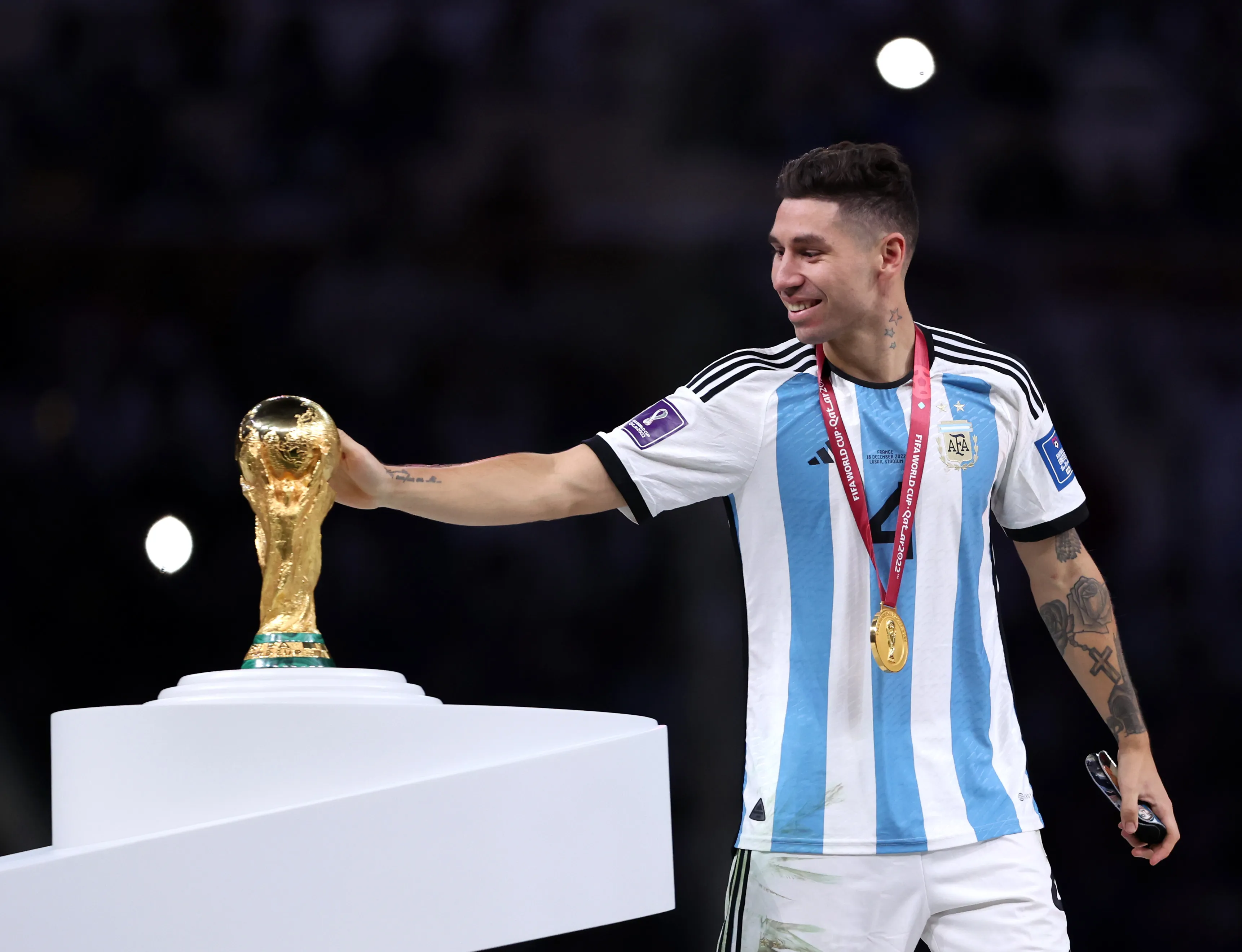 Gonzalo Montiel será el anfitrión de la experiencia Airbnb en el Monumental. (Photo by Clive Brunskill/Getty Images)
