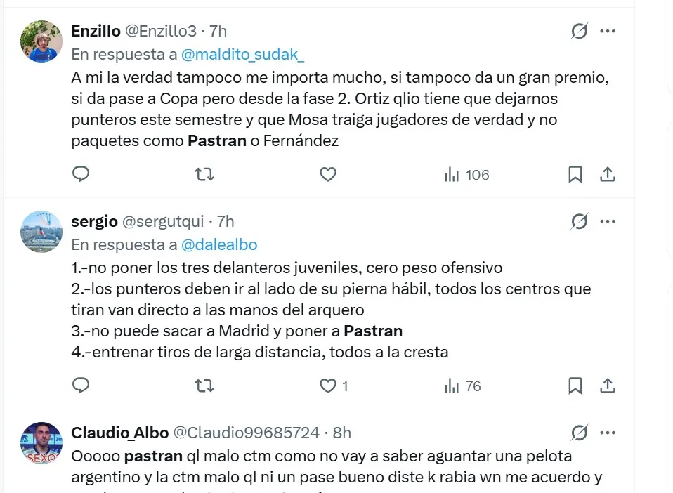 Los hinchas de Colo Colo se enojaron con Pastrán