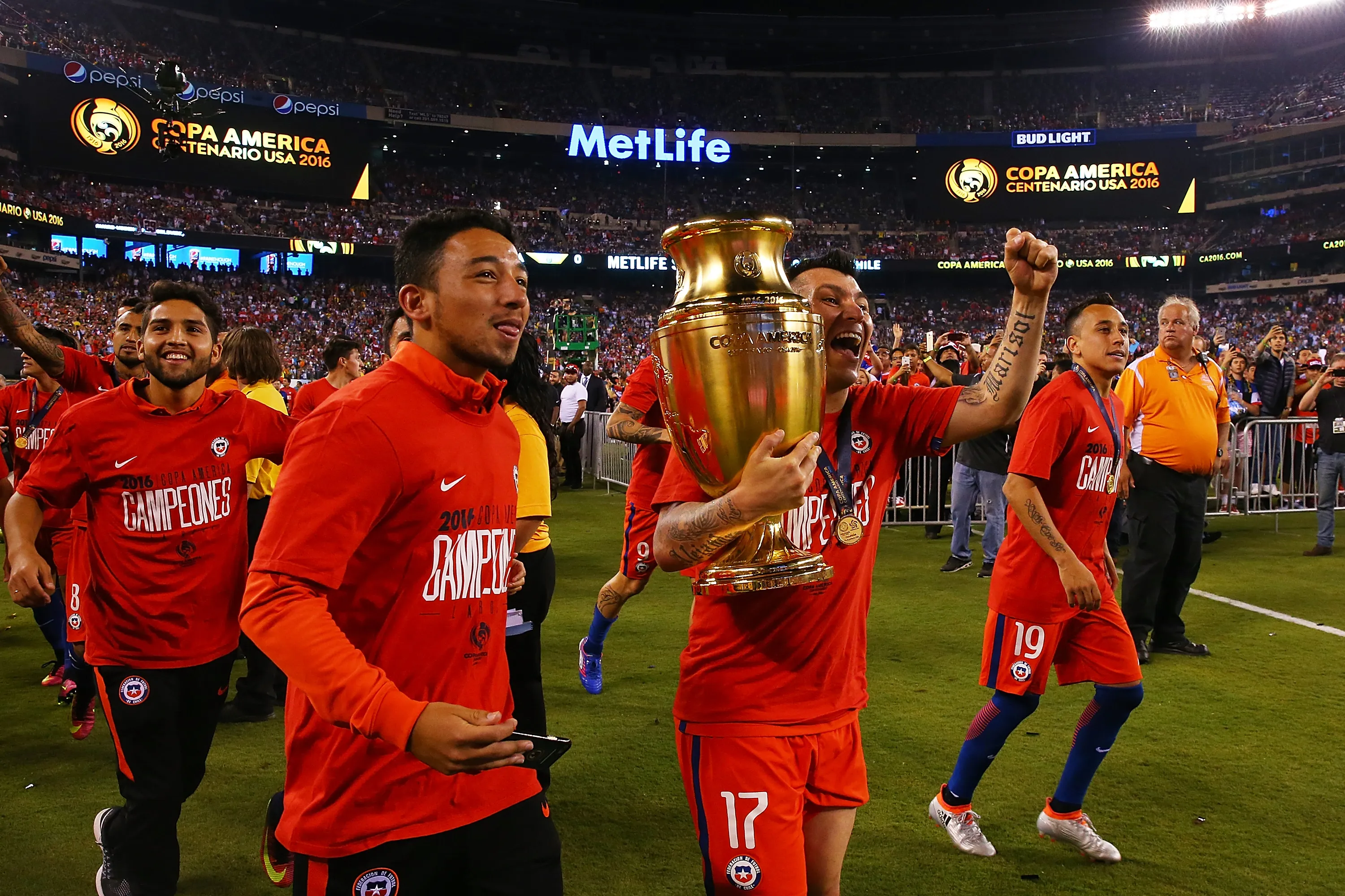 La final del Mundial 2026 se jugará en el MetLife Stadium, donde Chile se coronó bicampeón de América en 2016. Foto: Getty Images.