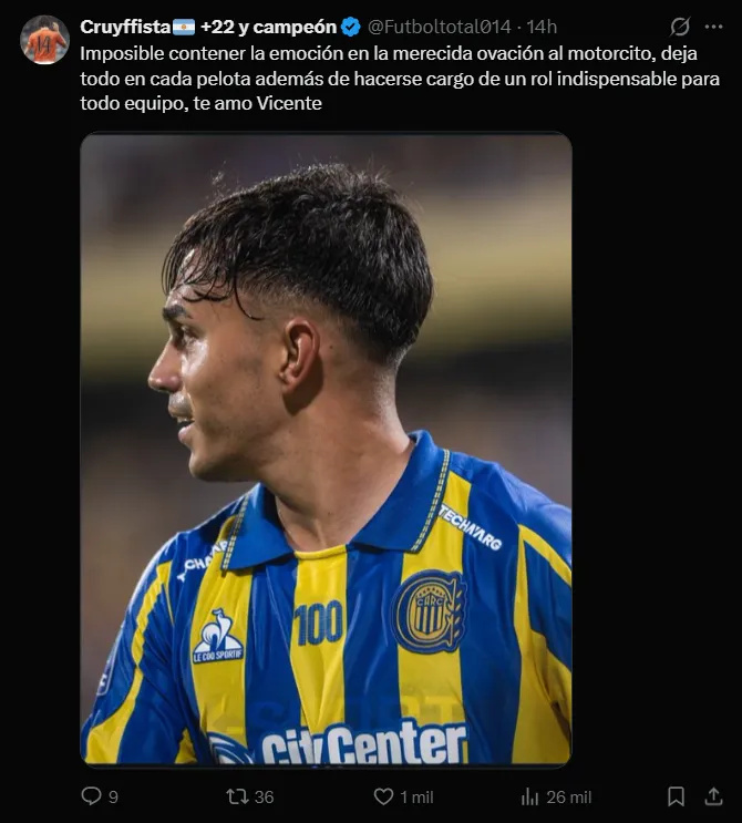 Más de 1.000 likes logró este tweet elogiando a Vicente Pizarro. (Foto: Twitter))