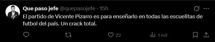 Vicente Pizarro se llena de elogios en redes sociales. (Foto: Twitter))
