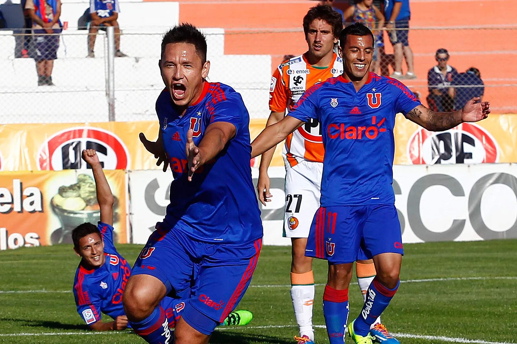 Los goles de la U en 2016 fueron anotados por Mathías Corujo, Sebastián Ubilla, Gustavo Canales y Matías Parada. Foto: Marcelo Hernandez/Photosport