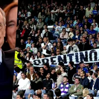 Hinchas del Real Madrid piden la salida de Florentino Pérez en el Bernabéu