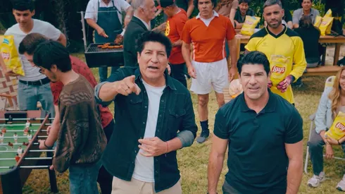 Zamorano y Salas grabaron juntos un comercial mundialero
