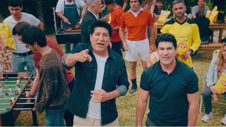 Zamorano y Salas grabaron juntos un comercial mundialero