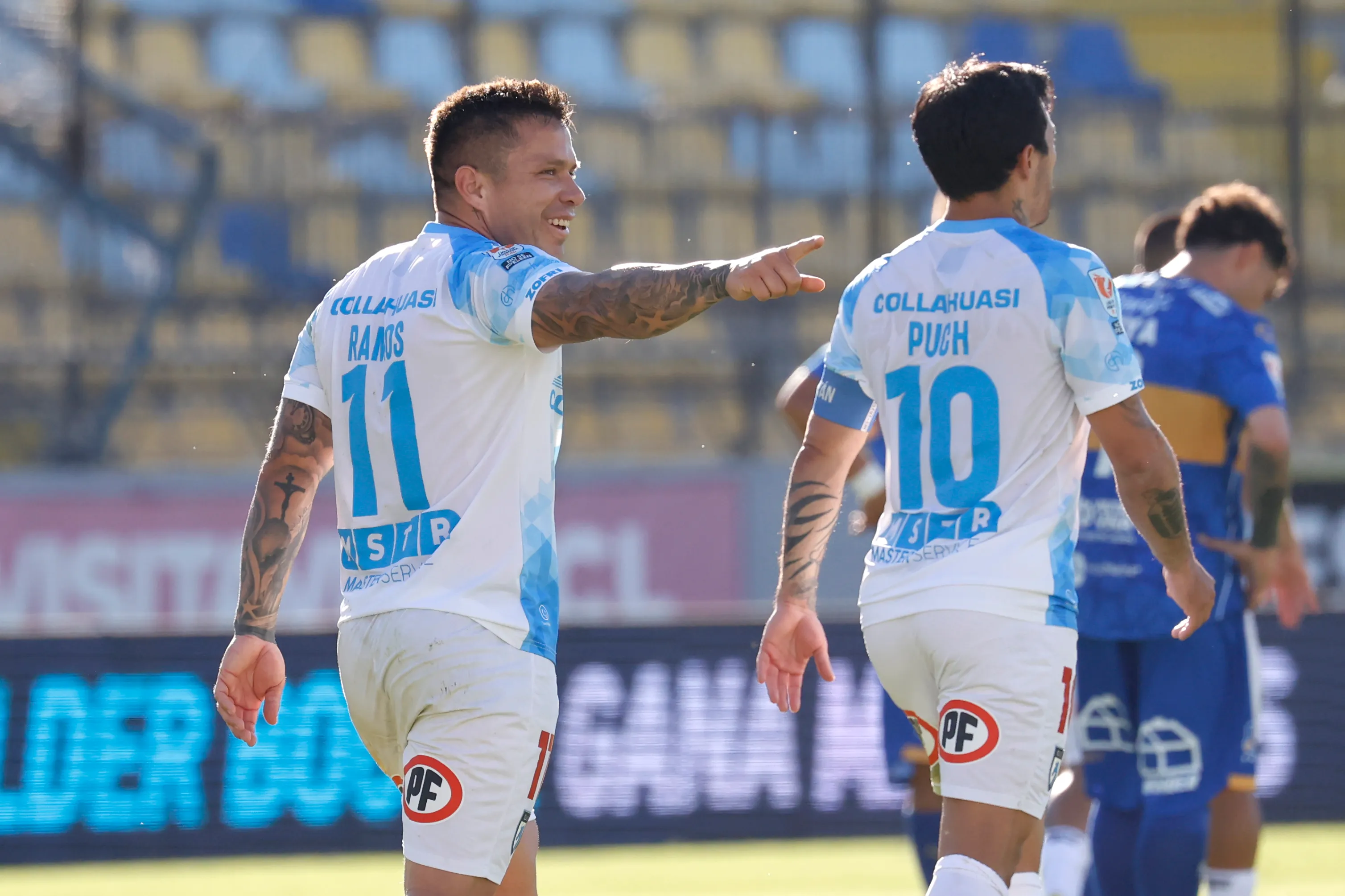 Álvaro Ramos y Edson Puch, dos referentes para los jóvenes de Iquique. (Sebastian Cisternas/Photosport).