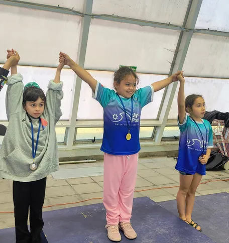 Maite en el podio, segunda competencia en la disciplina y ya acumula dos podios consecutivos.