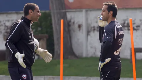 Una de las postales del ex meta trabajando en la selección.