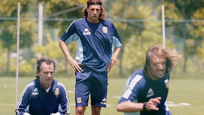 Bielsa, Crespo y Batistuta en la selección de Argentina. Imagen: Archivo