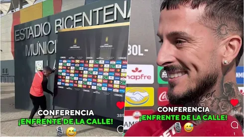 Darío Benedetto se tomó para la risa el momento en Chile.
