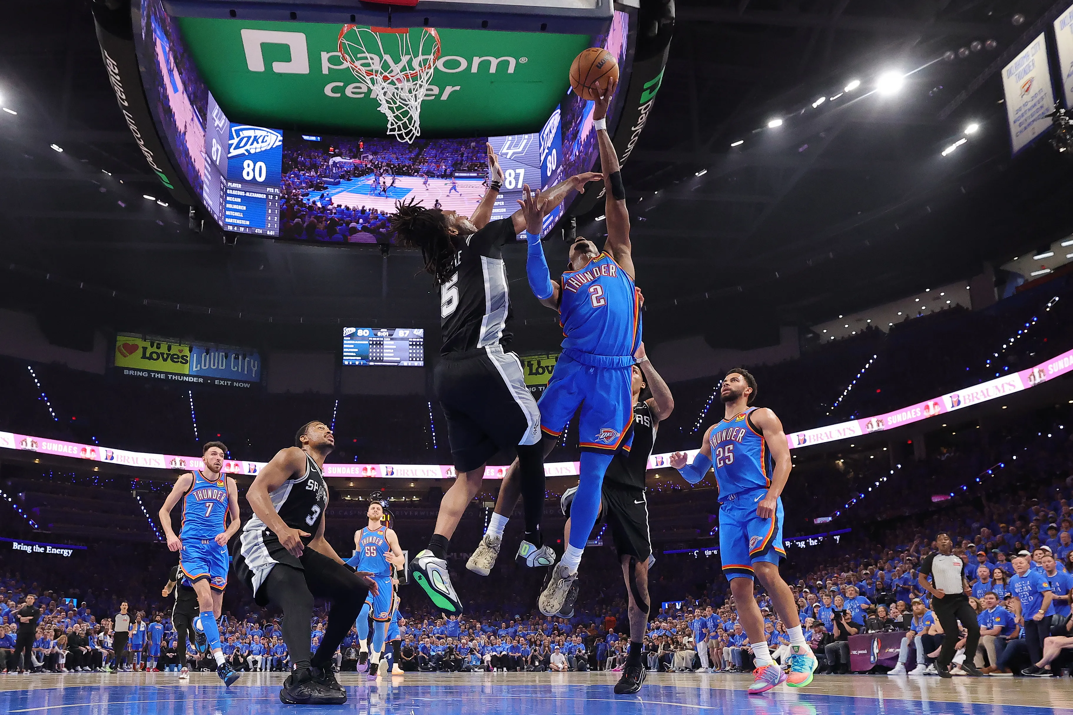 Oklahoma City Thunder, el equipo de baloncesto que tiene la ciudad donde reside Claudio Muñoz. (Alex Slitz/Getty Images).