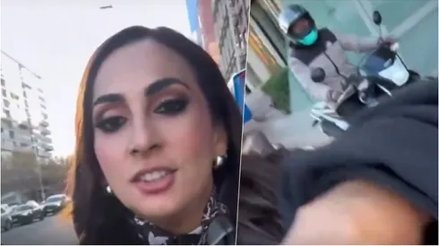 La periodista grabó un video en la calle y casi la asaltan.