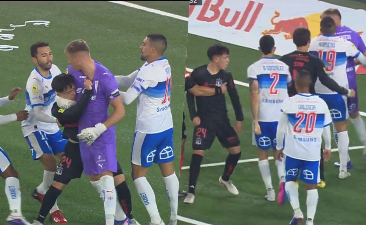 Golazo de Correa y polémica en Claro Arena: la pelea entre jugadores de la UC y Colo Colo