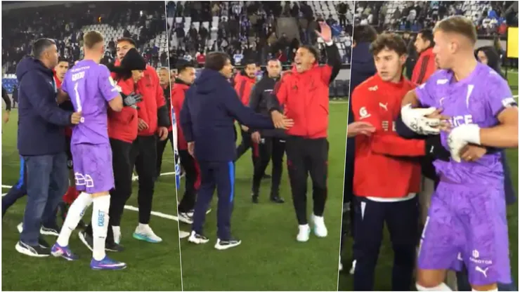 La pelea entre Colo Colo y Universidad Católica comenzó por Javier Correa.