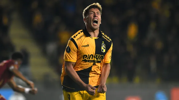 Nicolás Johansen celebra su gol contra Deportes Tolima en la quinta fecha de la Copa Libertadores.