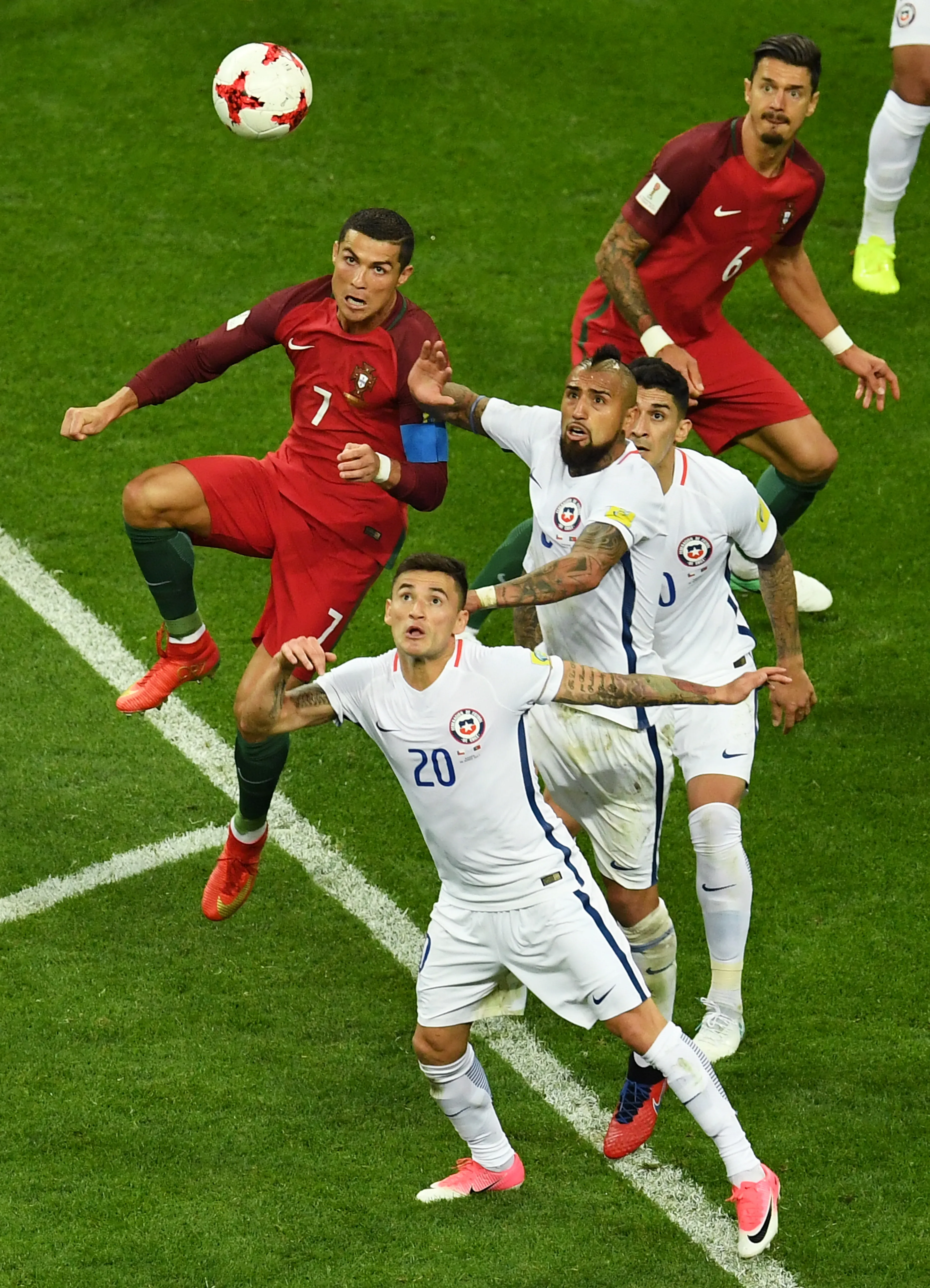 Cristiano Ronaldo y Portugal vuelven a verse las caras con Chile después de la semifinal de la Copa Confederaciones 2017. Foto: Getty Images.