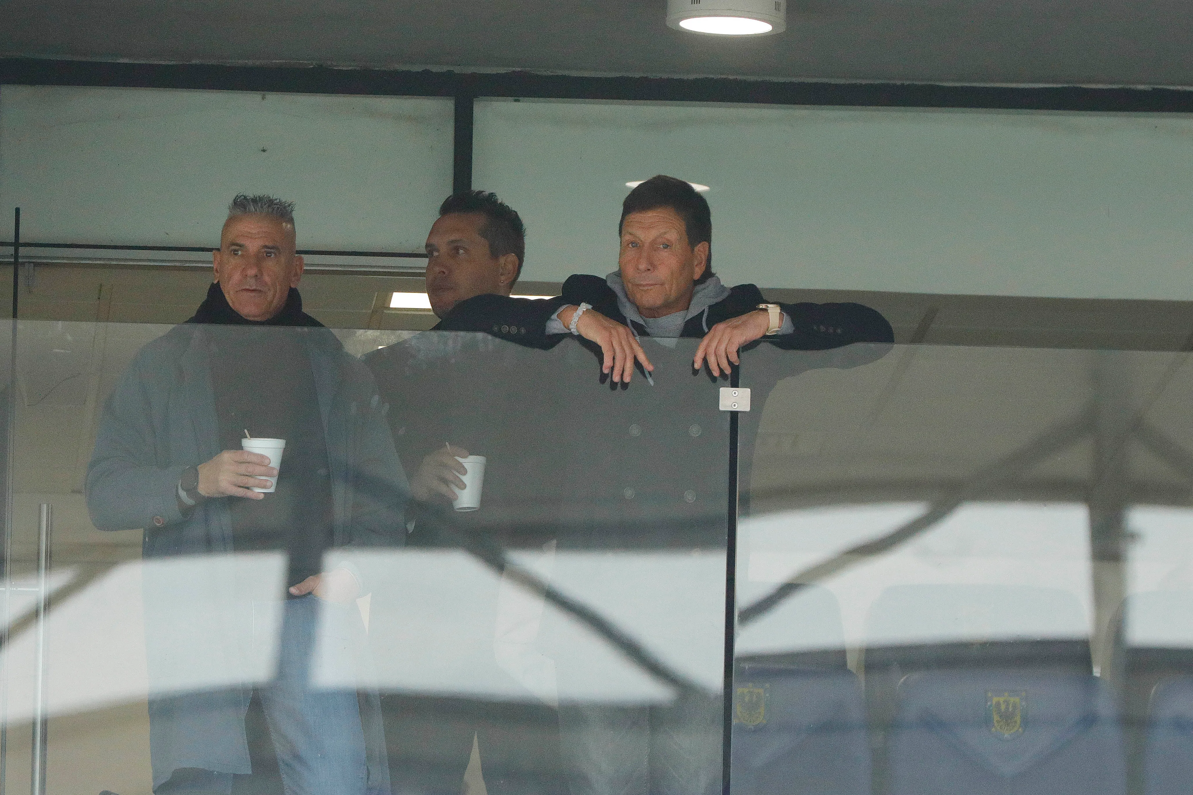 El Nano Díaz vio en las tribunas del Ester Roa Rebolledo el triunfo del Conce vs Huachipato. (Marco Vazquez/Photosport).