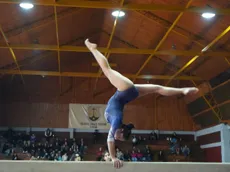 Doble campeona nacional de gimnasia artística y sueña con estar en TV