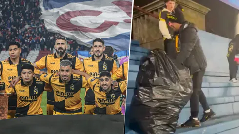Hinchas de Coquimbo sacaron aplausos por limpiar estadio en Uruguay