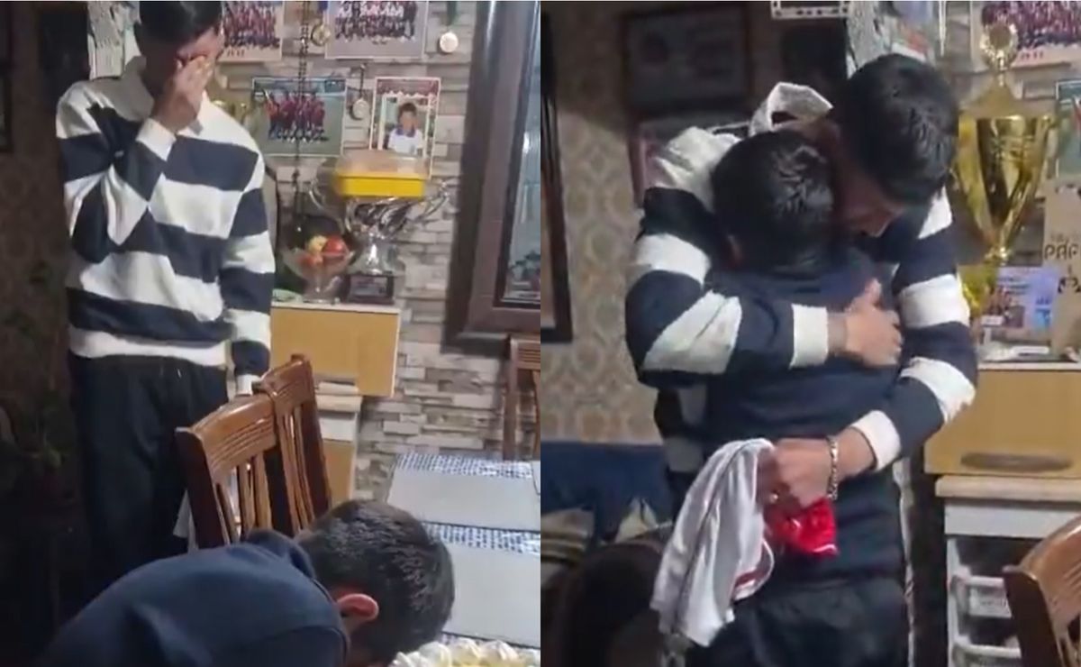 Se formó en Colo Colo, es figura en Copiapó y lloró de emoción en la sorpresa a un pequeño hincha cumpleañero