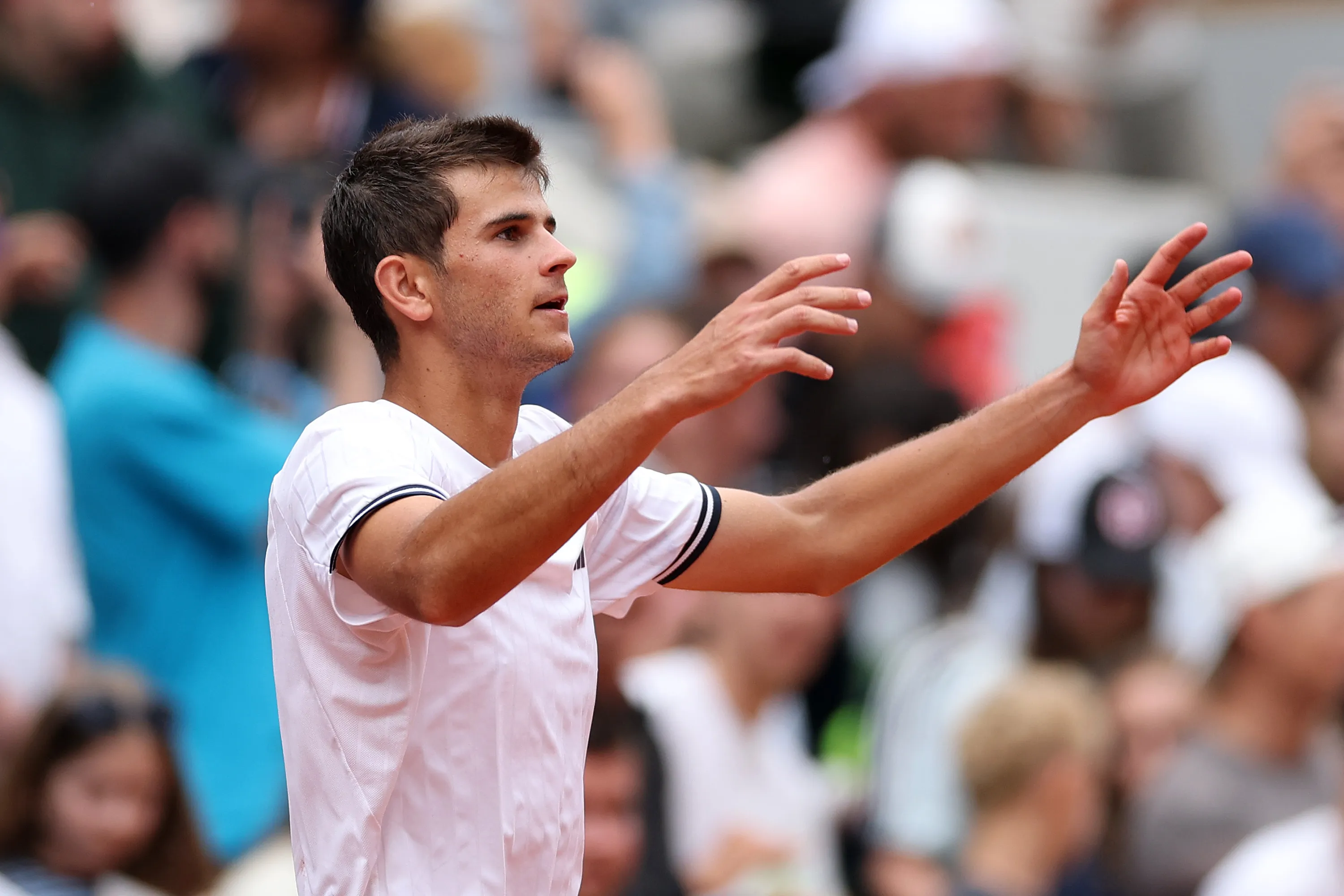 Rafael Jódar le ganó en cinco sets a Pablo Carreño en Roland Garros. (Photo by Dan Istitene/Getty Images)