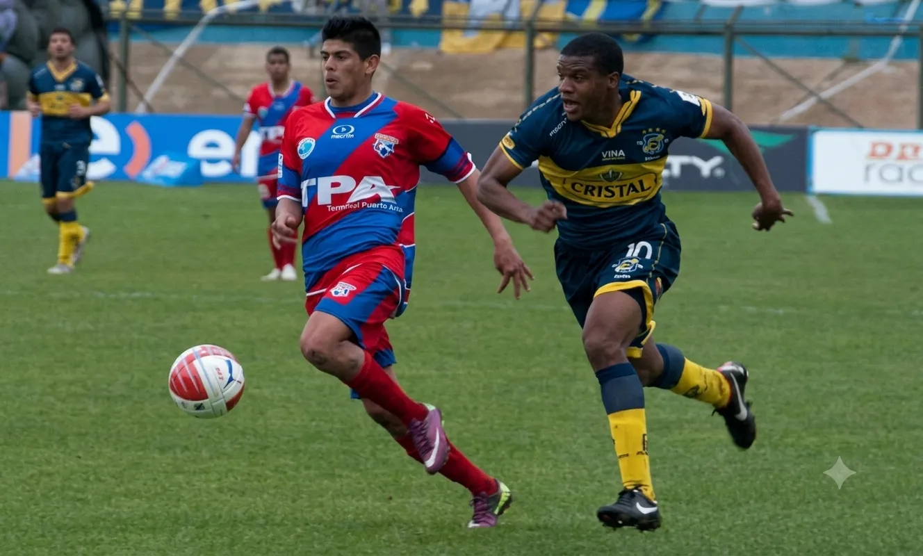 Esteban Pavez en acción por San Marcos de Arica. (Foto retocada con Gemini).