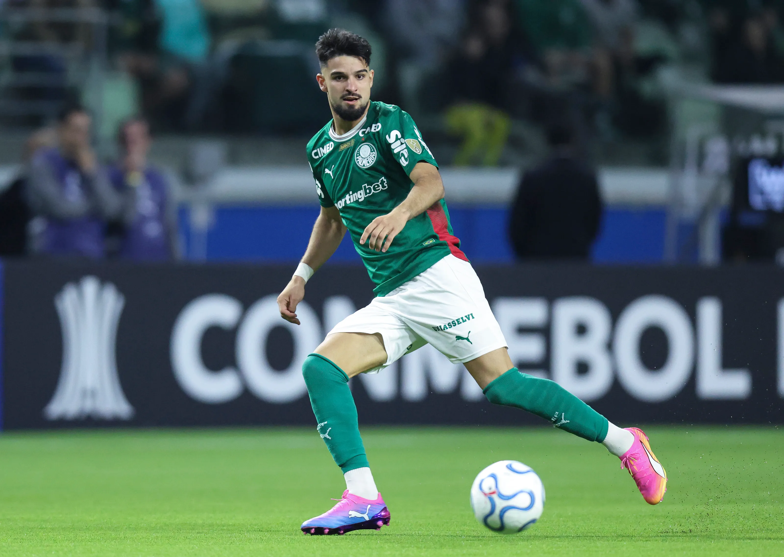 José López, el atacante argentino de Palmeiras, rival que quiere Ferreira en la Libertadores. (Alexandre Schneider/Getty Images),