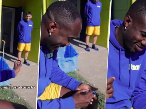 "Está carucha...": La reacción de Waterman a su lámina en el álbum del Mundial
