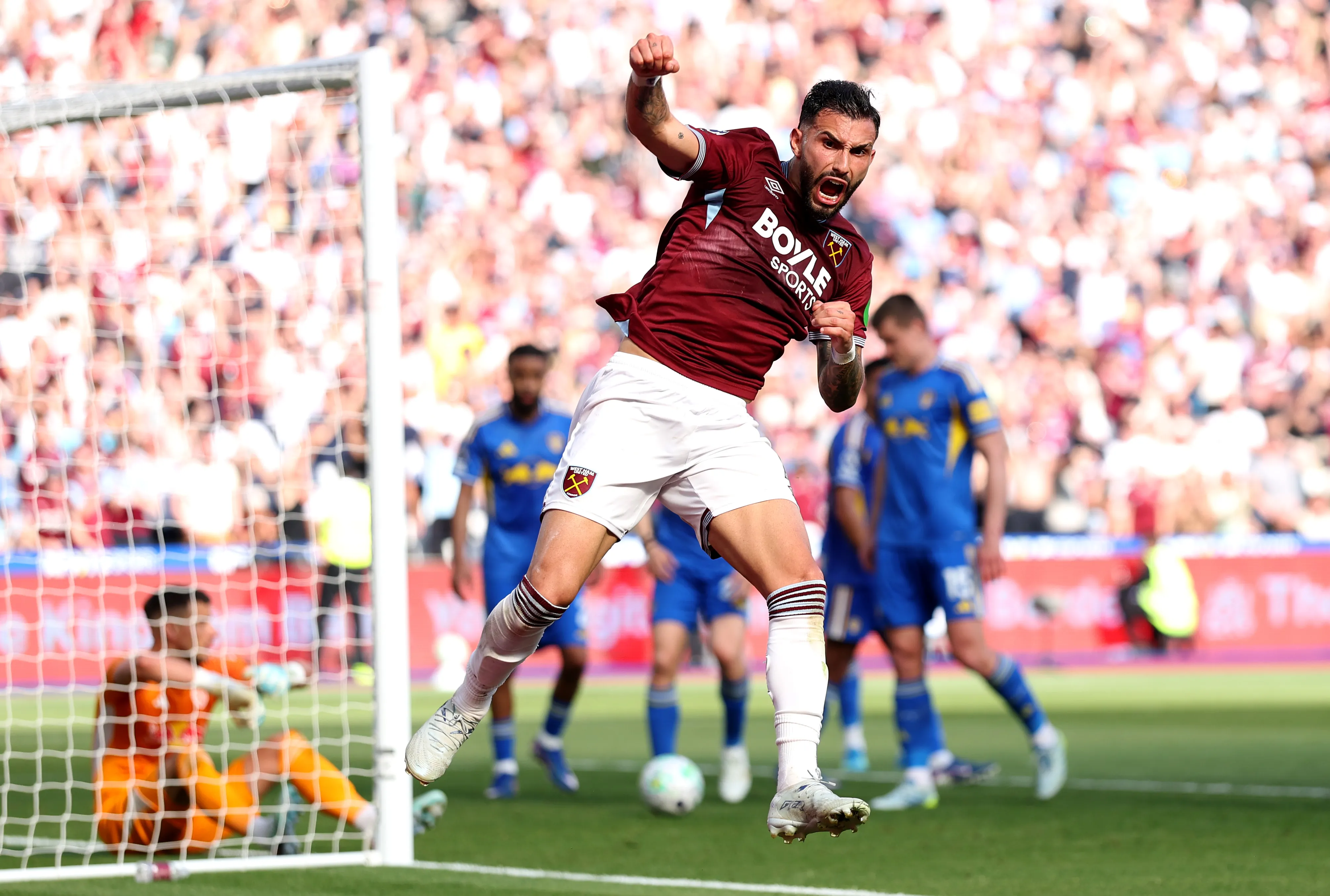 Valentín Castellanos totaliza siete goles en 22 partidos por el West Ham, que pagó 29 millones de euros por su pase. (Richard Pelham/Getty Images).