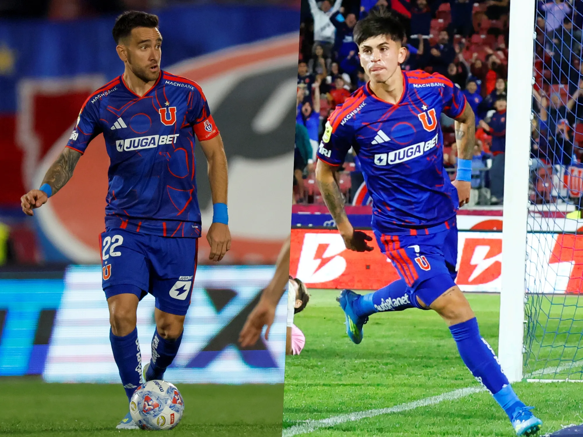 Matías Zaldivia y Maximiliano Guerrero se quedarían en Universidad de Chile hasta 2028. | Foto: Photosport.