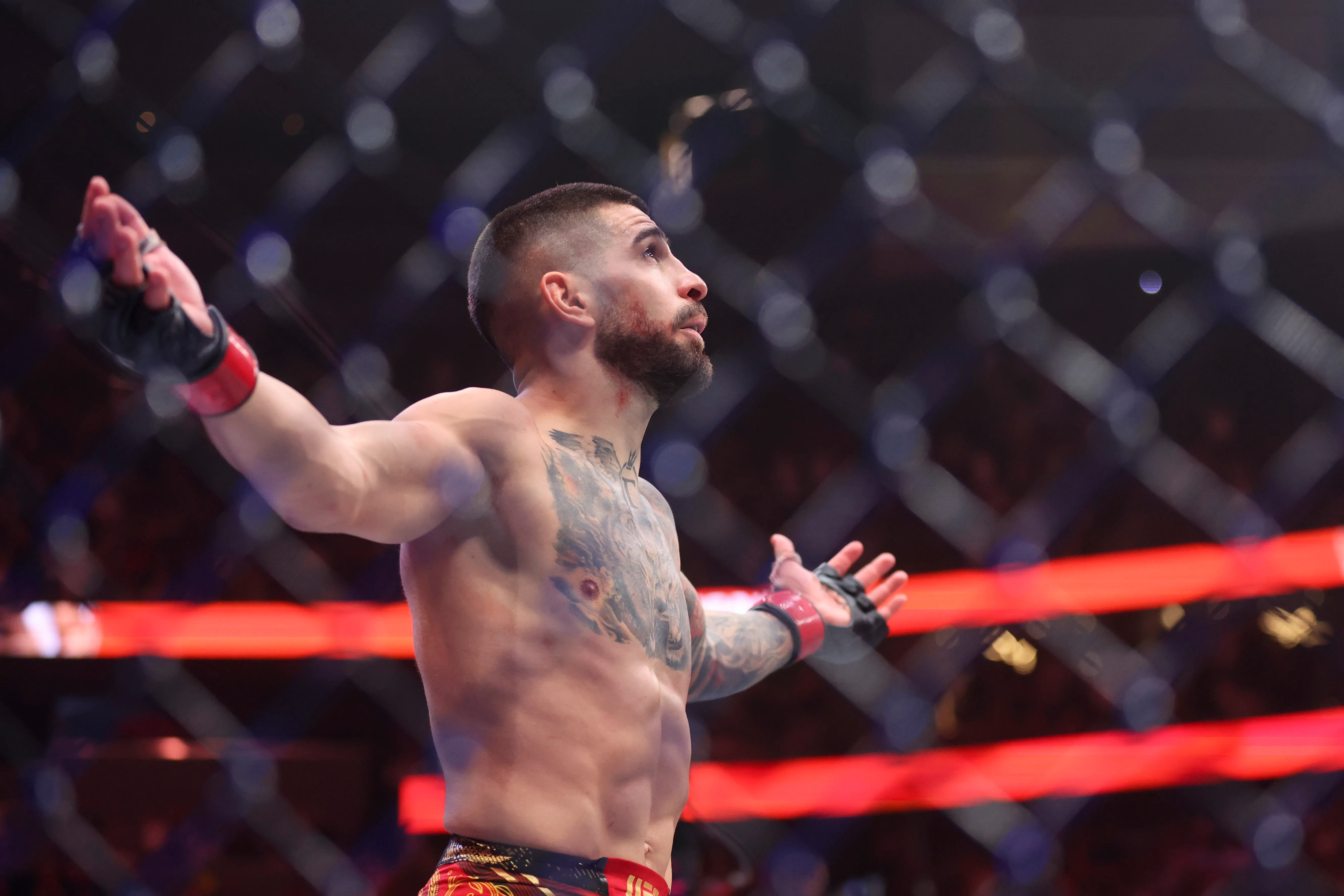 Ilia Topuria  estará en UFC Freedom 250. (Photo by Ian Maule/Getty Images)