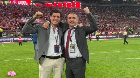 Marko Biskupovic junto a Francis Cagigao, subdirector y director deportivo del Spartak Moscú, respectivamente.