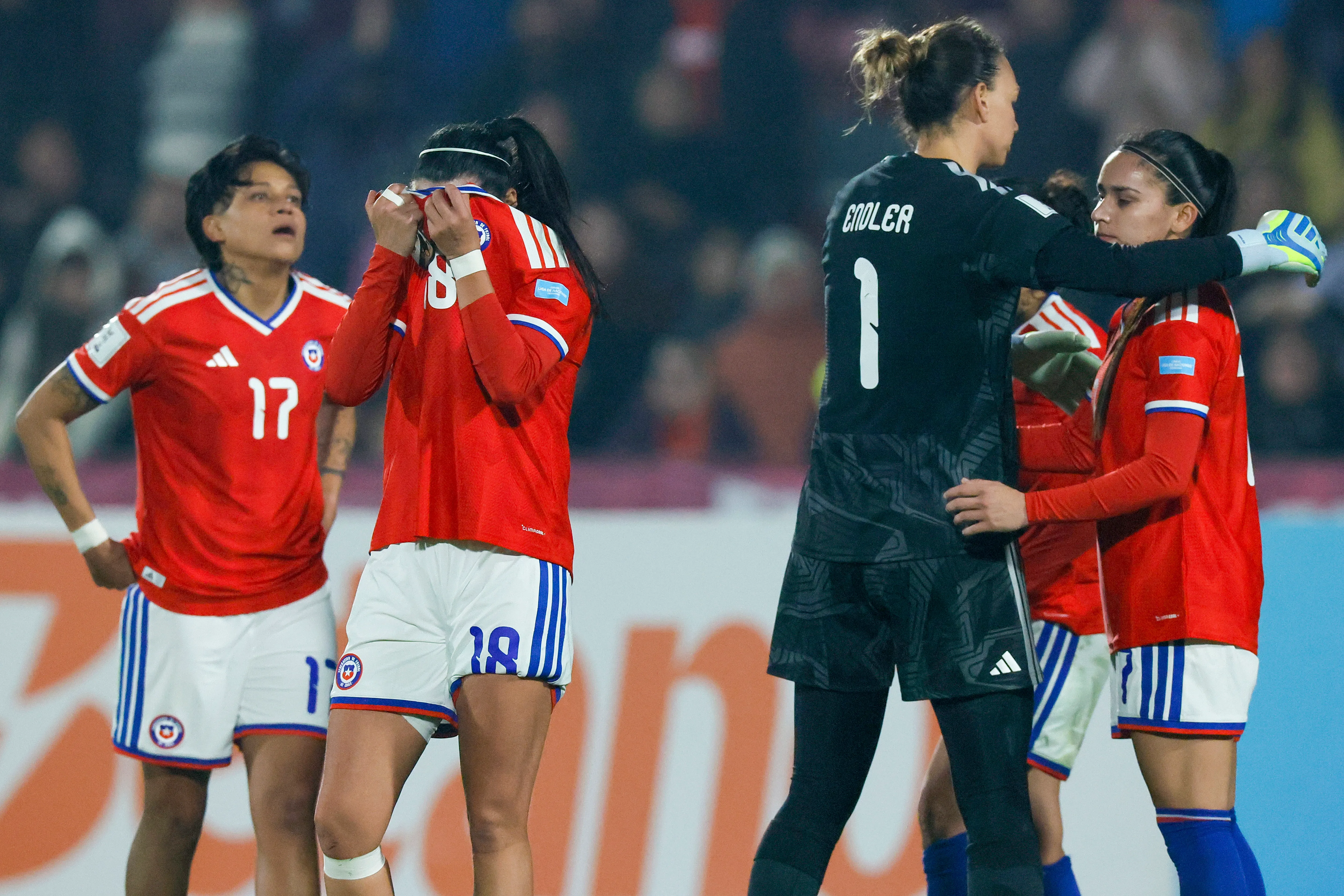 La selección chilena femenina quedó matemáticamente eliminado del Mundial de Brasil 2027. | Foto: Photosport.