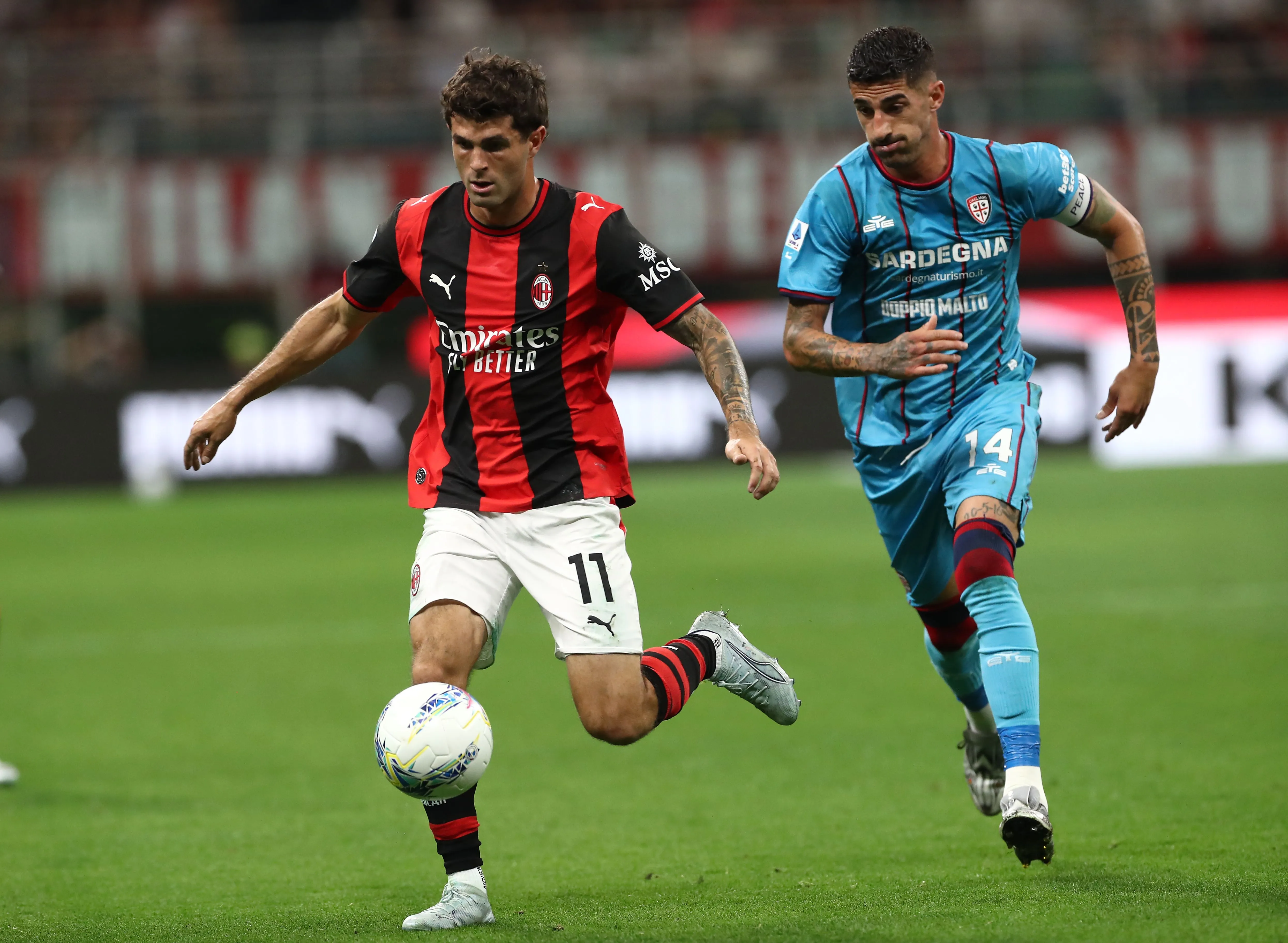 El estadounidense Christian Pulisic del AC Milan | Getty Images