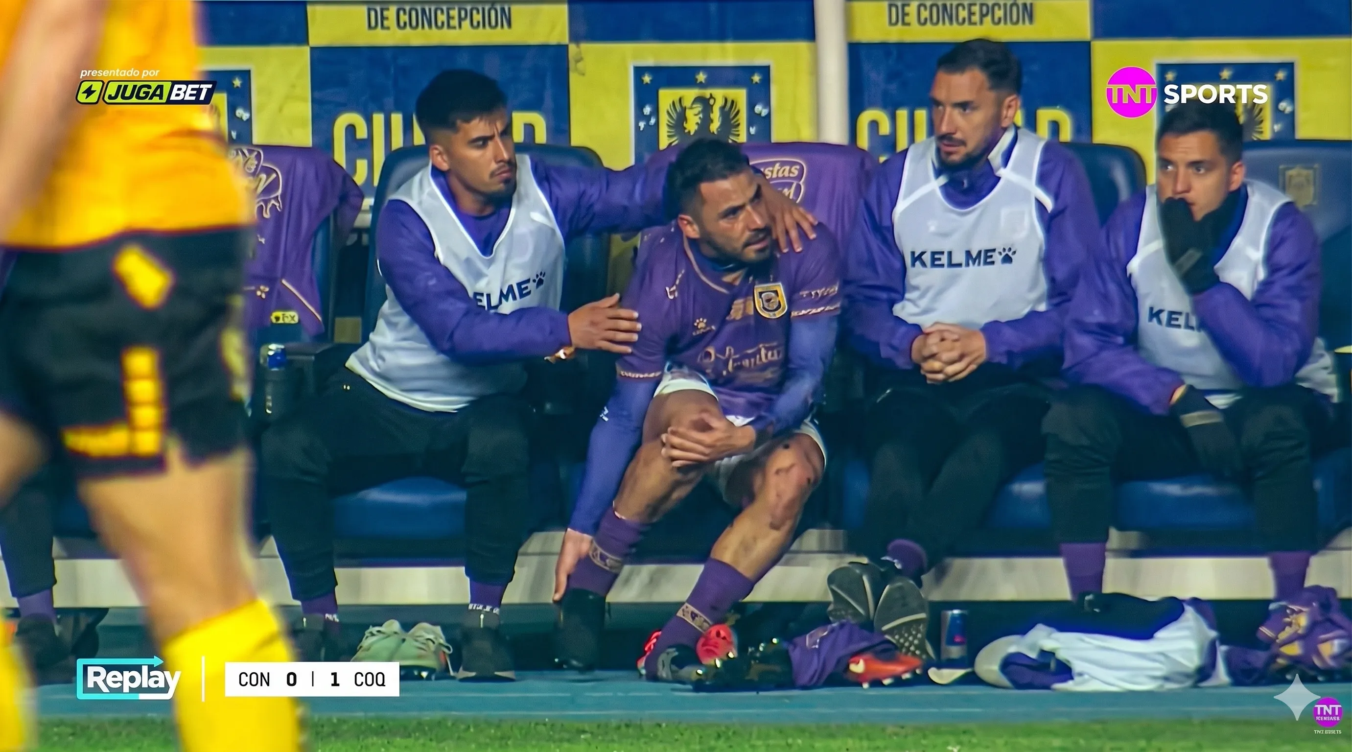 Nelson Sepúlveda salió enfurecido en el duelo ante Coquimbo. (Captura TNT Sports).