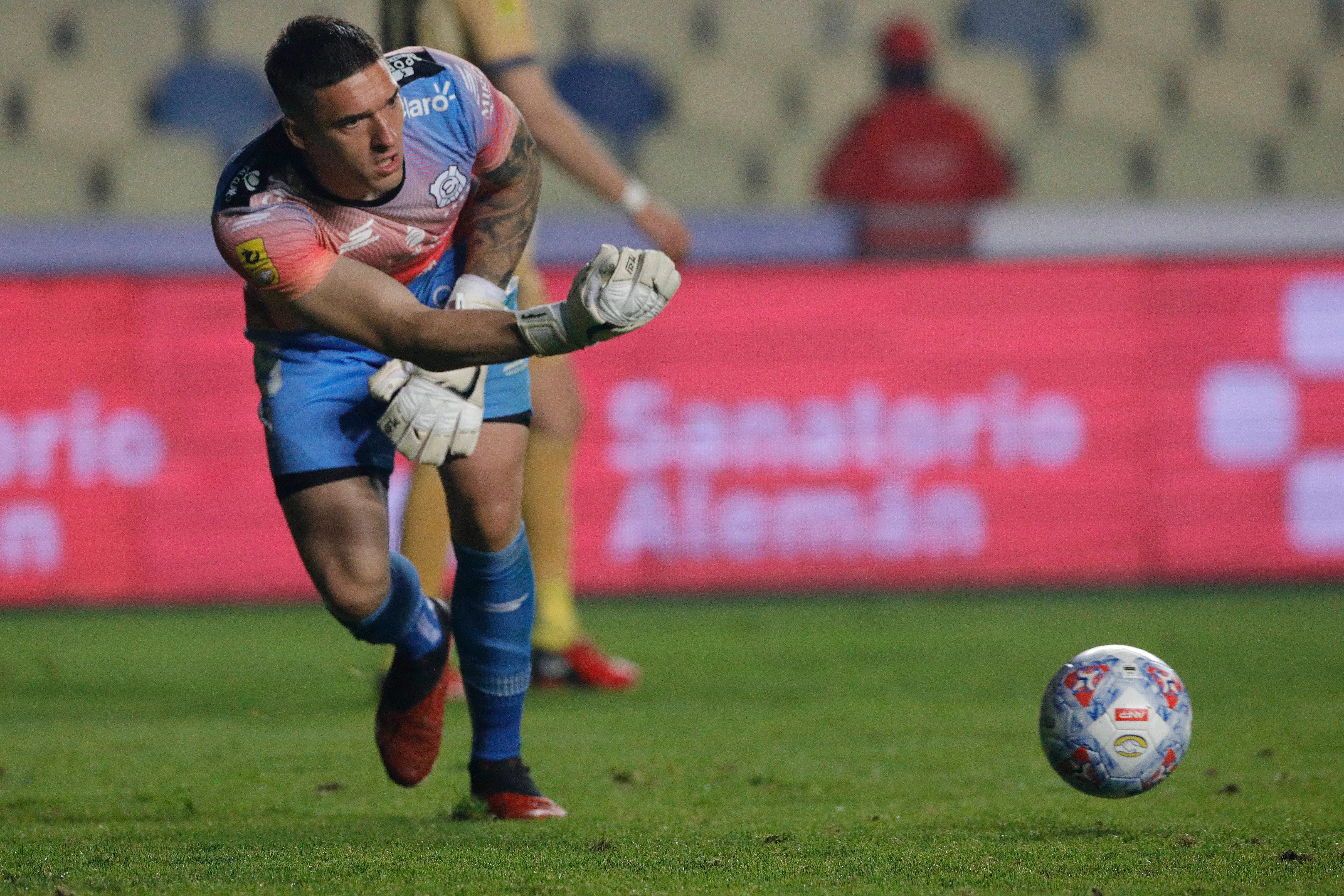 Esteban Kirkman, el titular de Everton para Ribonetto. (Marco Vázquez/Photosport).